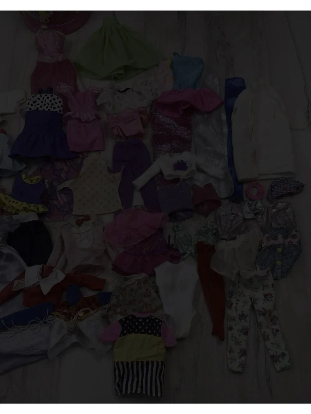 90s VTG 107pc Lot Mattel BARBIE CLOTHES & Accessories + 1991 Accessory Case